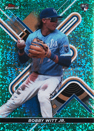 Bobby Witt 2022 Topps Finest #62 Green Speckle Refractor