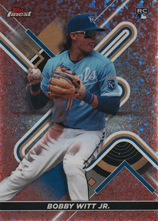 Bobby Witt 2022 Topps Finest #62 Rose Gold Mini Diamond Refractor