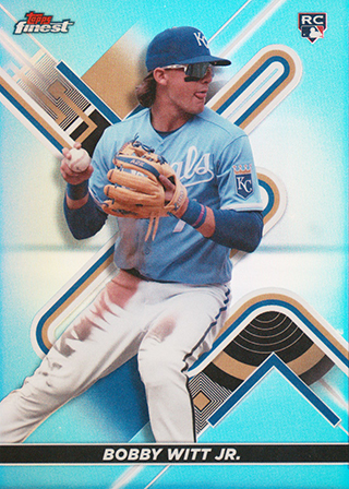 Bobby Witt 2022 Topps Finest #62 Sky Blue Refractor