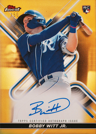 Bobby Witt 2022 Topps Finest Autographs #FA-BW Gold Refractor