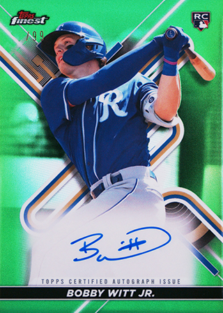 Bobby Witt 2022 Topps Finest Autographs #FA-BW Green Refractor