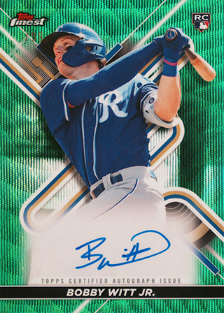 Bobby Witt 2022 Topps Finest Autographs #FA-BW Green Wave Refractor